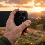 Best camera phone under 15000 with OIS — smartphone camera capturing a sunset scene