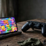 Best phone under 15000 for BGMI gaming — smartphone running a mobile game on a desk