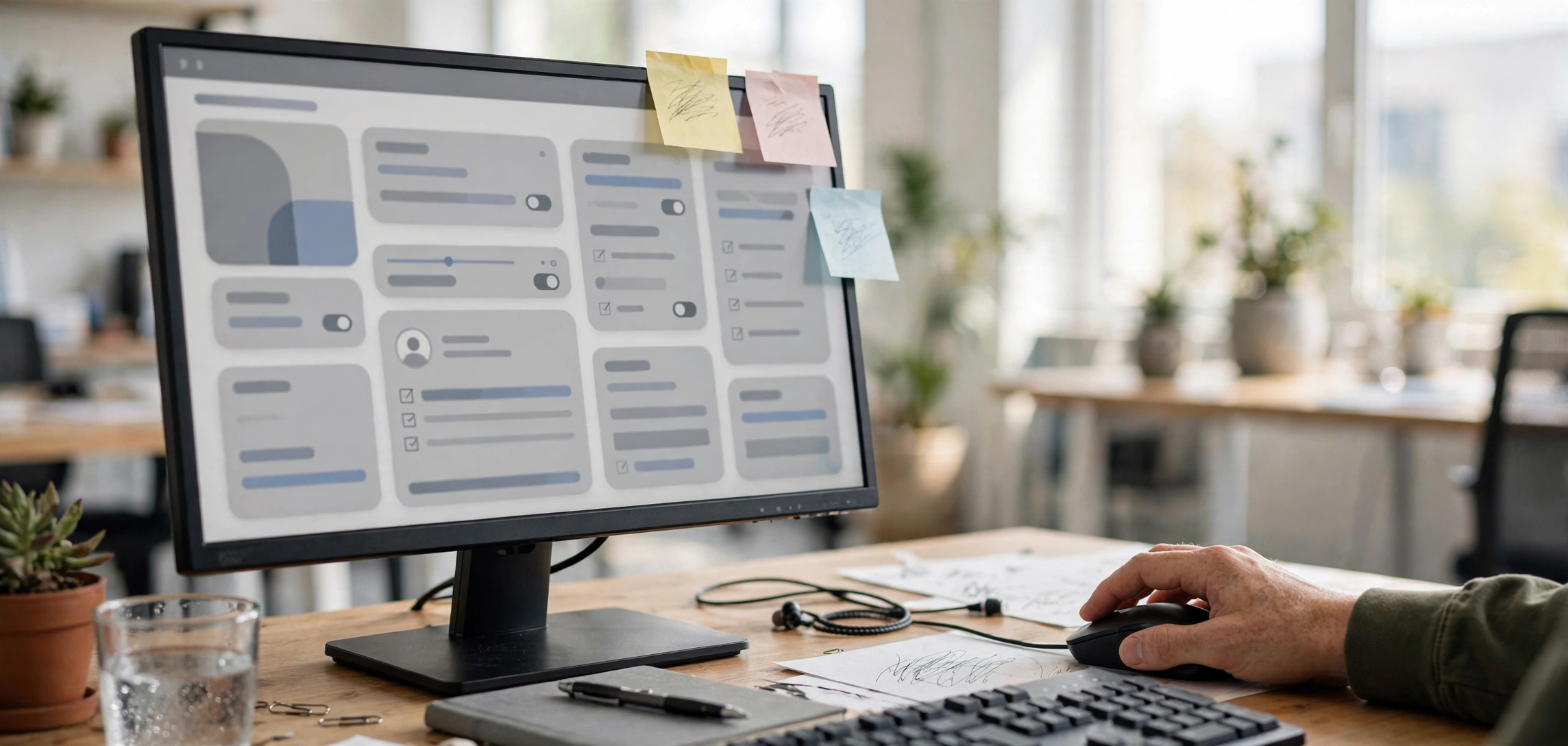 Fix the pii_email_8b7979bbff15d4e59351 error in Outlook — reviewing email account settings on a desktop monitor