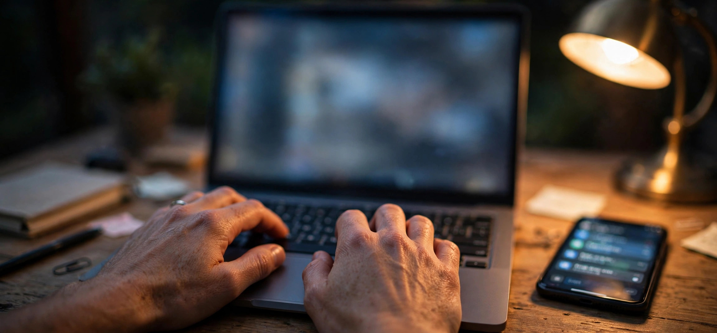 Fix pii_email_fd60354e4e8bc1cc1889 error in Outlook — hands troubleshooting email on a laptop